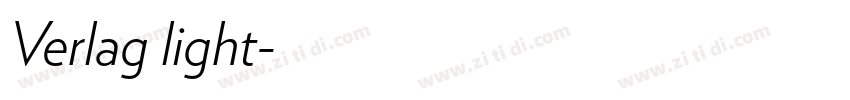 Verlag light字体转换